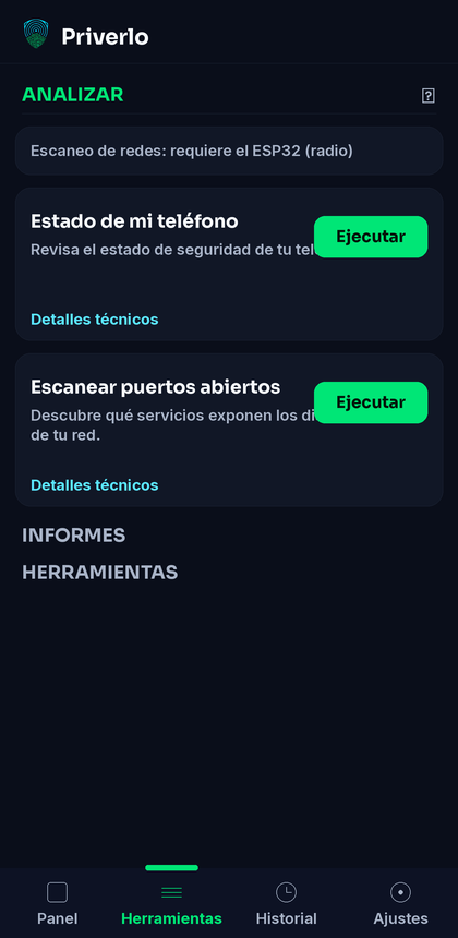 Las siete herramientas locales de Priverlo